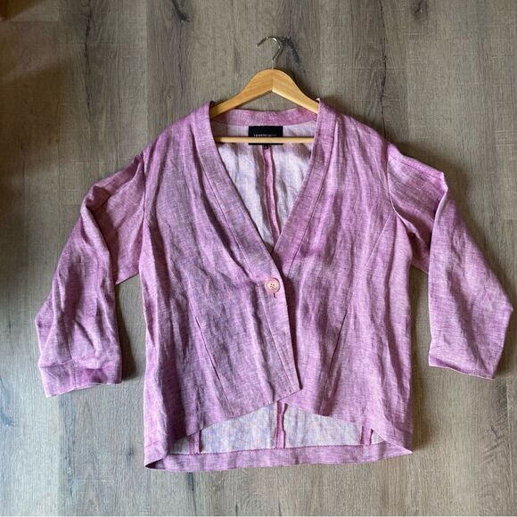 Lafayette 148âPurple Linen Blazer L EUC - Picture 1 of 10